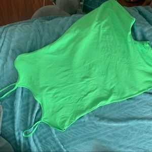 neon green romper !